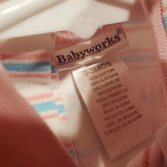 Baby Works Shorts Set 0-3M Pink Blue - Picture 5 of 9